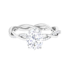 2.50 CT Solitaire Moissanite Braided Gold Engagement Ring Moissanite - ( D-VS1 ) - Color and Clarity - Rosec Jewels