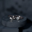 Solitaire Moissanite Wedding Ring Set for Her D-VS1 - Rosec Jewels