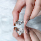 Solitaire Moissanite Wedding Ring Set for Her D-VS1 - Rosec Jewels