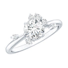 Round Cut Scatter Moissanite Unique Engagement Ring D-VS1 - Rosec Jewels