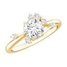 Round Cut Scatter Moissanite Unique Engagement Ring D-VS1 - Rosec Jewels