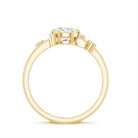 Round Cut Scatter Moissanite Unique Engagement Ring D-VS1 - Rosec Jewels