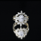 Rosec Jewels-Vintage Inspired Moissanite Wedding Ring Set of 3