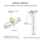 Marquise Cut Peridot Solitaire Wedding Ring Set with Diamond AAA - Rosec Jewels