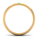 Natural May Birthstone Emerald Band Ring AAA - Rosec Jewels