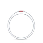 Princess Cut Created Ruby Solitaire Promise Ring AAAA - Rosec Jewels