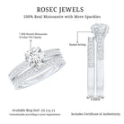 Rosec Jewels-1 Carat Lab Grown Diamond Wedding Ring Set with IGI Certificate