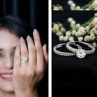 Rosec Jewels-1 Carat Lab Grown Diamond Wedding Ring Set with IGI Certificate
