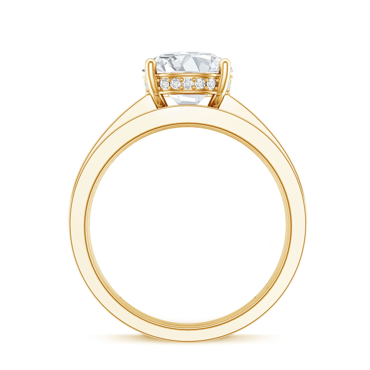 IGI Certified 2 Carat Lab Grown Diamond Engagement Ring with Wedding Band Lab - ( E-VS1 ) - Rosec Jewels
