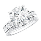 5 Carat IGI Certified Lab Grown Diamond Engagement Ring with Wedding Band Lab - ( E-VS1 ) - Rosec Jewels