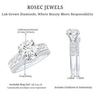 2 Carat Lab Grown Diamond Wedding Engagement Ring Set IGI Certified Lab - ( E-VS1 ) - Rosec Jewels