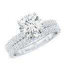 IGI Certified 2 Carat Lab Grown Diamond Engagement Ring with Enhancer Lab - ( E-VS1 ) - Rosec Jewels