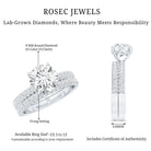 IGI Certified 2 Carat Lab Grown Diamond Engagement Ring with Enhancer Lab - ( E-VS1 ) - Rosec Jewels