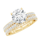 IGI Certified 2 Carat Lab Grown Diamond Engagement Ring with Enhancer Lab - ( E-VS1 ) - Rosec Jewels