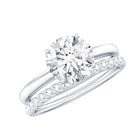 Rosec Jewels-IGI Graded 2 Carat Lab Grown Diamond Solitaire Wedding Ring Set