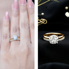 Rosec Jewels-IGI Graded 2 Carat Lab Grown Diamond Solitaire Wedding Ring Set