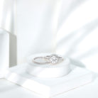 Rosec Jewels-Lab Grown 2 Carat Diamond Halo Bridal Ring Set with IGI Certificate