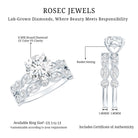 Rosec Jewels-Vintage Inspired 2 Carat Lab Grown Diamond Bridal Ring Set with IGI Certificate