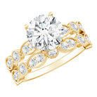 Rosec Jewels-Vintage Inspired 2 Carat Lab Grown Diamond Bridal Ring Set with IGI Certificate