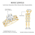 Vintage Inspired 2 Carat Lab Grown Diamond Bridal Ring Set with IGI Certificate Lab - ( E-VS1 ) - Rosec Jewels