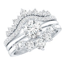 Rosec Jewels-IGI Authenticated 1 Carat Lab Diamond Antique Wedding Ring Set of 3