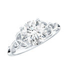 Solitaire 2 Carat Lab Grown Diamond Celtic Engagement Ring with IGI Certificate Lab - ( E-VS1 ) - Rosec Jewels