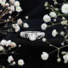 Rosec Jewels-IGI Certified 1 Carat Lab Created Diamond Vintage Looking Engagement Ring