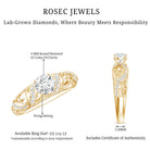 Rosec Jewels-IGI Certified 1 Carat Lab Created Diamond Vintage Looking Engagement Ring