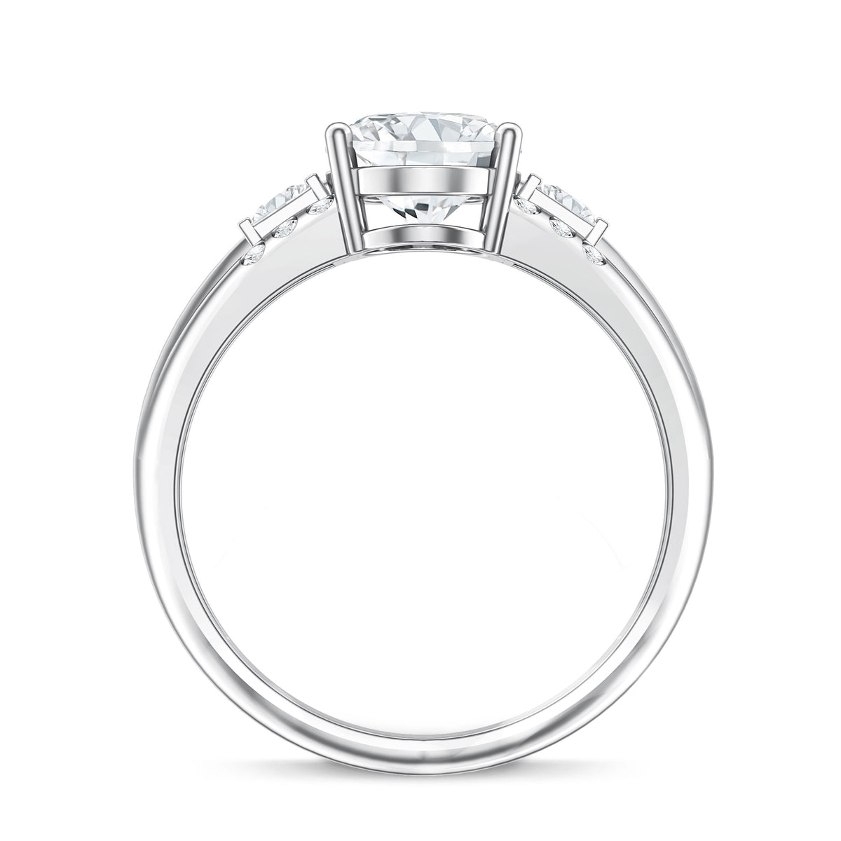 IGI Graded 2 Carat Lab Grown Oval Diamond Statement Ring Lab - ( E-VS1 ) - Rosec Jewels