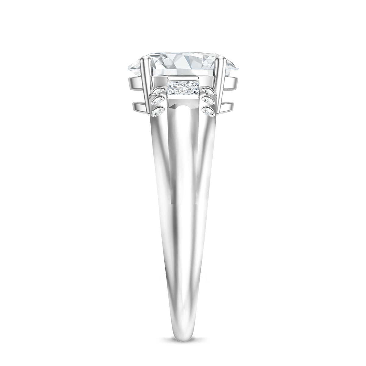 IGI Graded 2 Carat Lab Grown Oval Diamond Statement Ring Lab - ( E-VS1 ) - Rosec Jewels