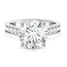 Rosec Jewels-5 Carat Lab Grown Diamond Cathedral Engagement Ring with IGI Certificate