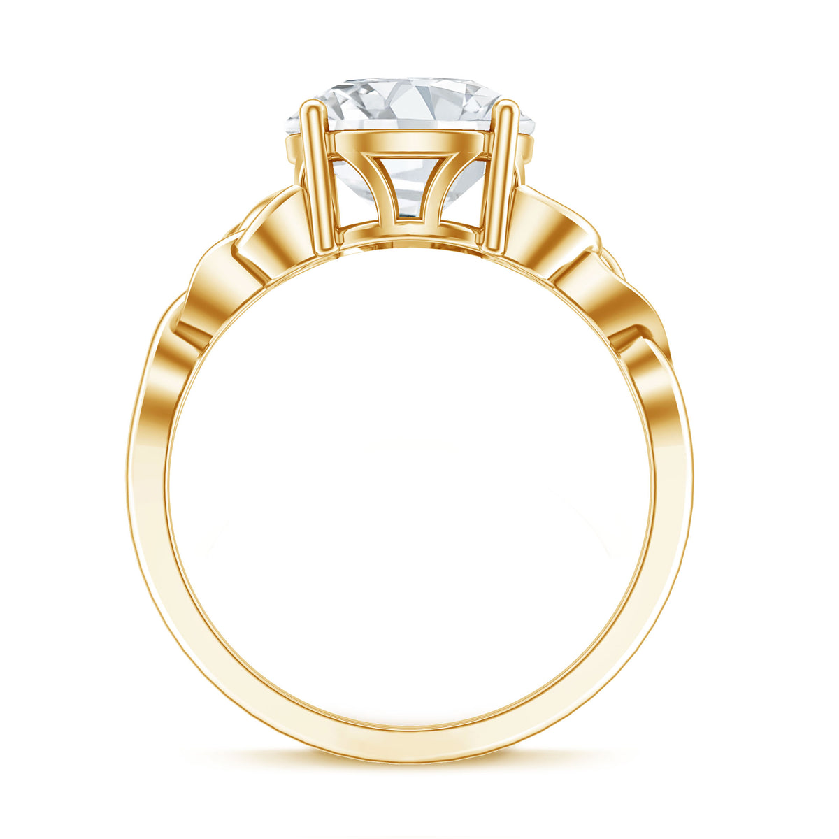 IGI Verified 3 Carat Round Cut Lab Grown Diamond Celtic Engagement Ring Lab - ( E-VS1 ) - Rosec Jewels