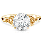 IGI Verified 3 Carat Round Cut Lab Grown Diamond Celtic Engagement Ring Lab - ( E-VS1 ) - Rosec Jewels
