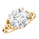 4 Carat Solitaire Lab Grown Diamond Celtic Knot Engagement Ring with IGI Certificate Lab - ( E-VS1 ) - Rosec Jewels