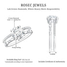 2 Carat Round Lab Grown Diamond Double Band Engagement Ring IGI Certified Lab - ( E-VS1 ) - Rosec Jewels