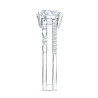 2 Carat Round Lab Grown Diamond Double Band Engagement Ring IGI Certified Lab - ( E-VS1 ) - Rosec Jewels
