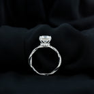 Rosec Jewels-IGI Documented 4 Carat Princess Cut Lab Diamond Crossover Engagement Ring