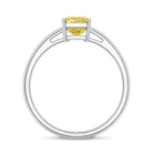 2 Carat Radiant Cut Lab Yellow Diamond Solitaire Engagement Ring IGI Certified Vivid Yellow - VS1 - Rosec Jewels