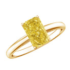 2 Carat Radiant Cut Lab Yellow Diamond Solitaire Engagement Ring IGI Certified Vivid Yellow - VS1 - Rosec Jewels
