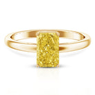 2 Carat Radiant Cut Lab Yellow Diamond Solitaire Engagement Ring IGI Certified Vivid Yellow - VS1 - Rosec Jewels