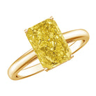IGI Certified 3 Carat Lab Grown Yellow Diamond Radiant Cut Engagement Ring Vivid Yellow - VS1 - Rosec Jewels