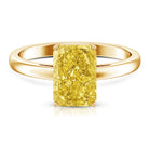 IGI Certified 3 Carat Lab Grown Yellow Diamond Radiant Cut Engagement Ring Vivid Yellow - VS1 - Rosec Jewels