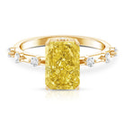 IGI Certified 3 Carat Lab Grown Vivid Yellow Diamond Engagement Ring Vivid Yellow - VS1 - Rosec Jewels