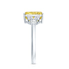 Radiant Cut 2 Carat Lab Grown Yellow Diamond Engagement Ring with IGI Certificate Vivid Yellow - VS1 - Rosec Jewels