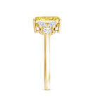 Radiant Cut 2 Carat Lab Grown Yellow Diamond Engagement Ring with IGI Certificate Vivid Yellow - VS1 - Rosec Jewels