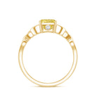 IGI Verified Celtic Engagement Ring with 2 Carat Radiant Cut Lab Yellow Diamond Vivid Yellow - VS1 - Rosec Jewels