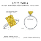 Rosec Jewels-4 Carat Radiant Cut Lab Grown Yellow Diamond Engagement Ring IGI Certified