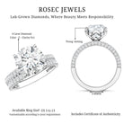 4 Carat IGI Authenticated Lab Grown Diamond Wedding Ring Set for Women Lab - ( E-VS1 ) - Rosec Jewels