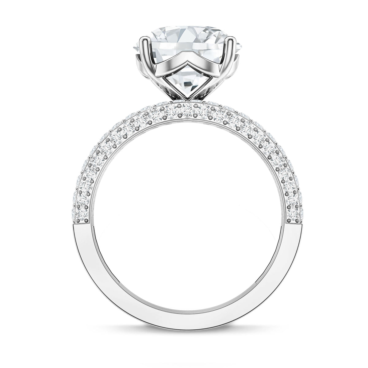 4 Carat IGI Authenticated Lab Grown Diamond Wedding Ring Set for Women Lab - ( E-VS1 ) - Rosec Jewels