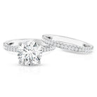 4 Carat IGI Authenticated Lab Grown Diamond Wedding Ring Set for Women Lab - ( E-VS1 ) - Rosec Jewels